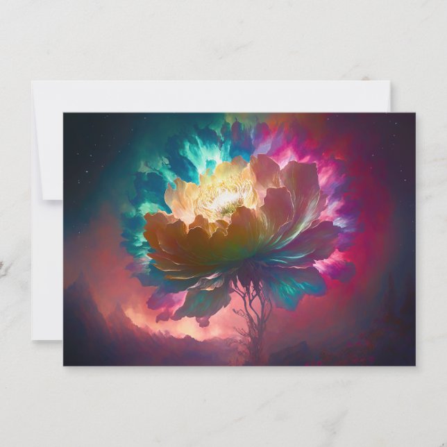 Mystical Flower Greeting Card (Front)