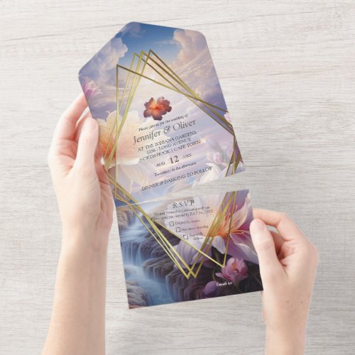 Mystical Flowers of the Supernatural Realm  All In One Invitation