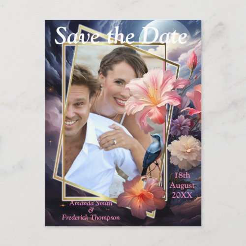 Mystical Flowers of the Supernatural Realm  Announcement Postcard