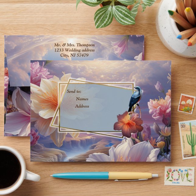 Mystical Flowers of the Supernatural Realm  Envelope (Desk)