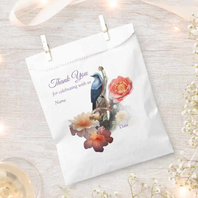 Mystical Flowers of the Supernatural Realm  Favor Bag (Clipped)