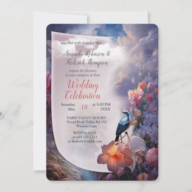 Mystical Flowers of the Supernatural Realm  Invitation (Front)