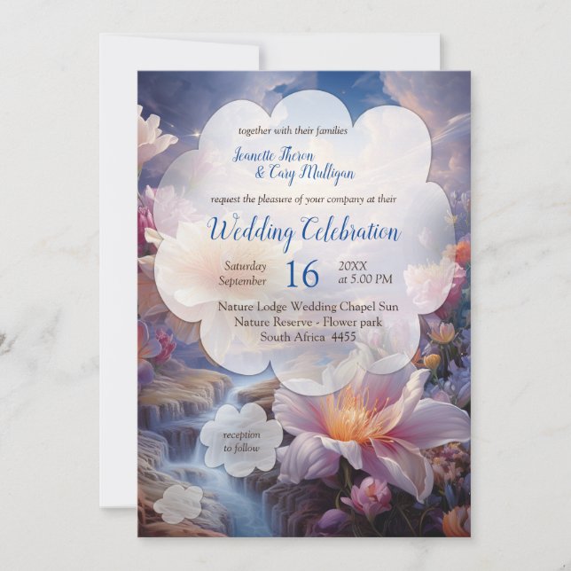 Mystical Flowers of the Supernatural Realm  Invitation (Front)