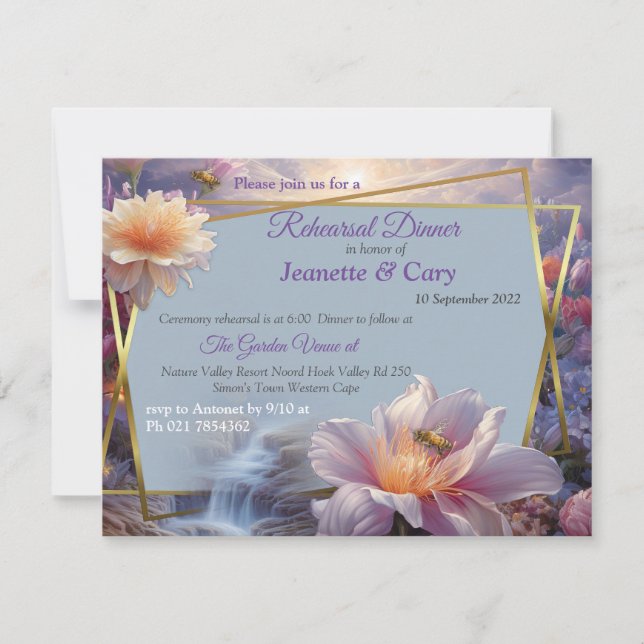 Mystical Flowers of the Supernatural Realm  Invitation (Front)