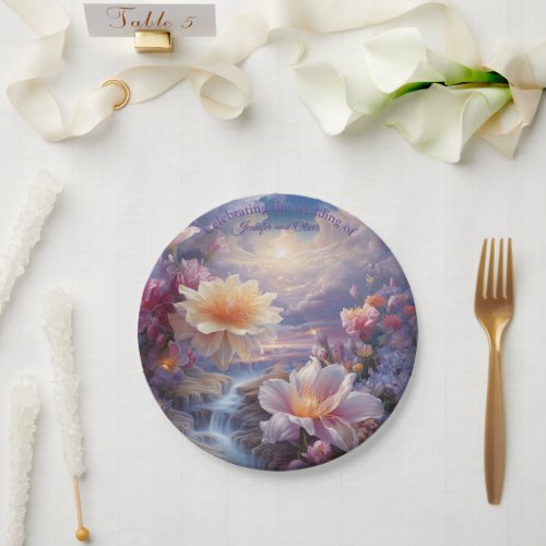 Mystical Flowers of the Supernatural Realm Paper Plates