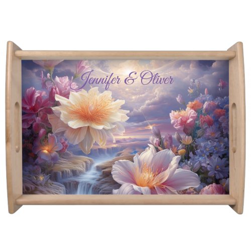 Mystical Flowers of the Supernatural Realm  Serving Tray