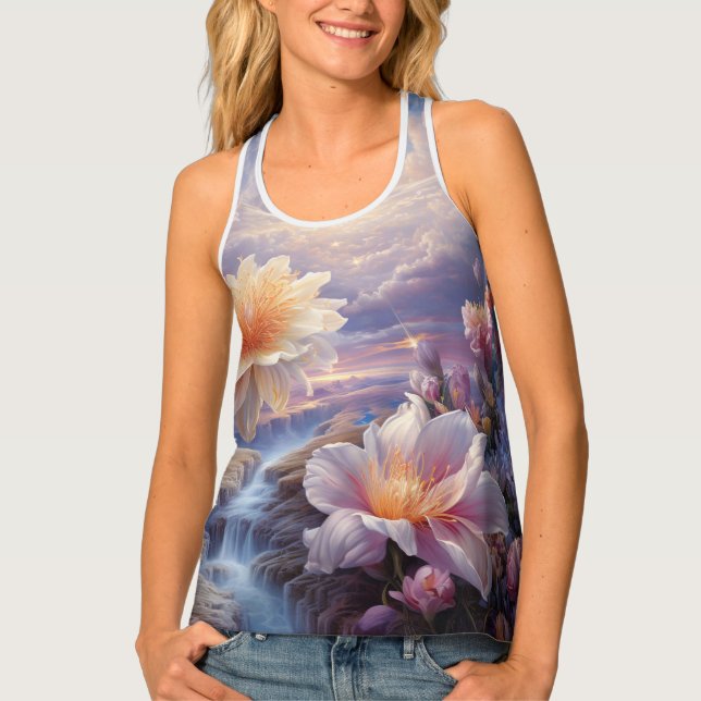 Mystical Flowers of the Supernatural Realm  Tank Top (Front)