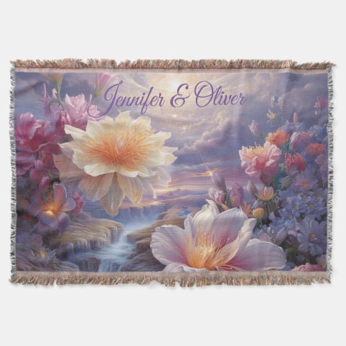 Mystical Flowers of the Supernatural Realm  Throw Blanket