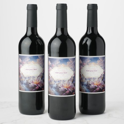 Mystical Flowers of the Supernatural Realm  Wine Label