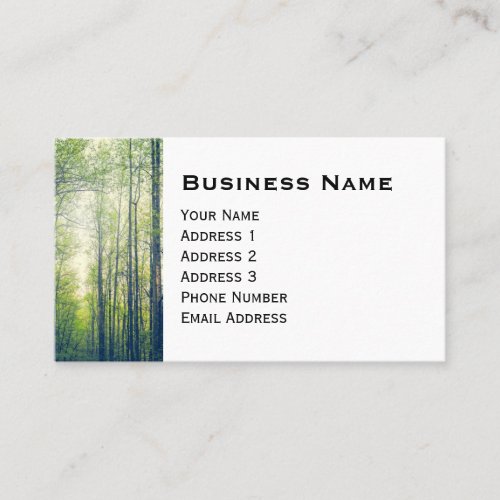 Mystical forest business card