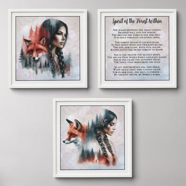 Mystical Forest Daughter Wall Art  Peel And Stick Photo Tile (Front Set)