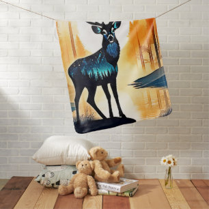 Mystical Forest Deer Baby Blanket