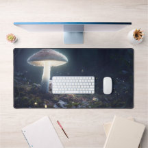 Mystical Forest Desk Mat with Squirrel &Mushrooms
