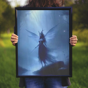 Mystical forest fairy poster