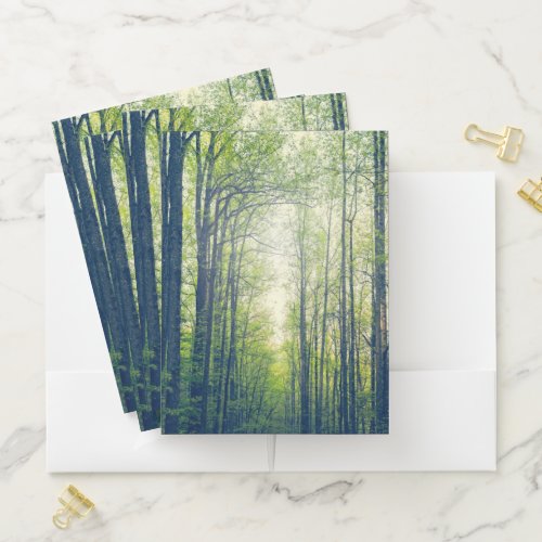 Mystical forest pocket folder