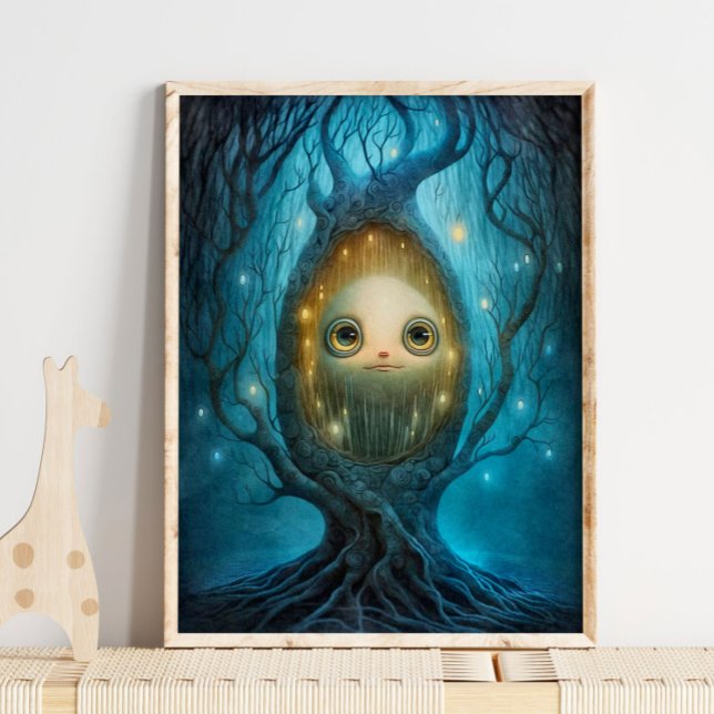 Mystical Forest Tree Face Print | Tree Print (Creator Uploaded)