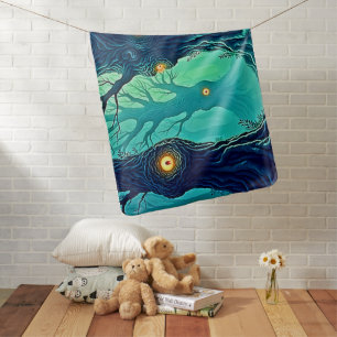 Mystical Forest Watchers Baby Blanket
