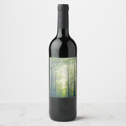 Mystical forest wine label