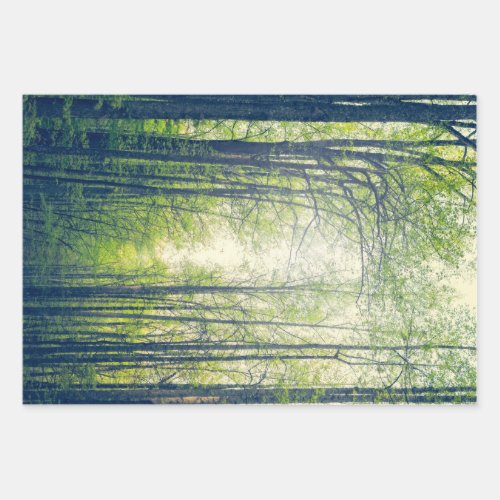 Mystical forest wrapping paper sheets