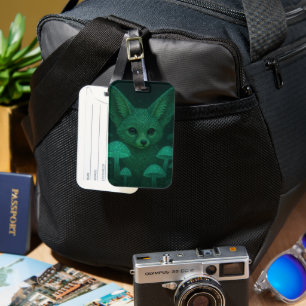 Mystical Fox Travel Tag Fairycore Bioluminescent
