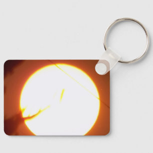 Mystical Full Moon Metal Keychain