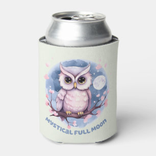 Mystical Full Moon – Pastel Purple Night Sky - Owl Can Cooler