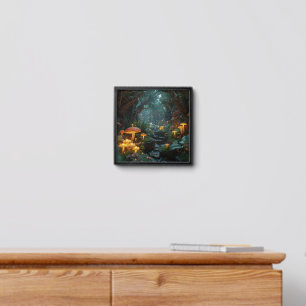 Mystical Fungi Poster – Fairy Tale Forest Decor Peel And Stick Photo Tile