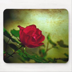 Mystical Garden Gothic Valentine's day Red Rose Mouse Pad