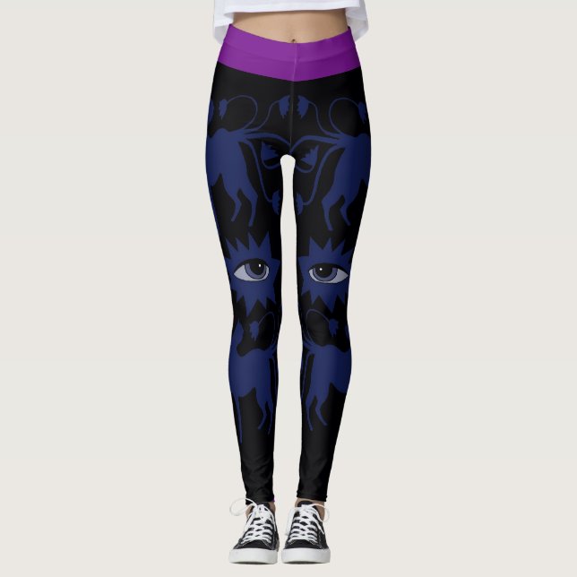 MYSTICAL GARDEN OF DELIGHTS  women's leggings (Front)