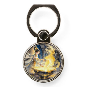 Mystical Genie Magic Lamp Watercolor  Phone Ring Stand