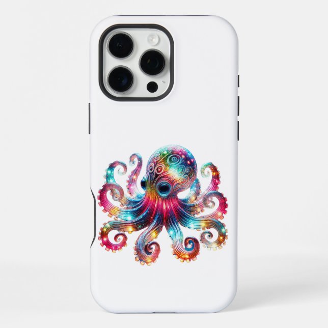 Mystical Glowing Octopus Iphone Case (Back)