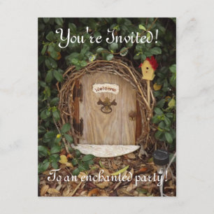 Mystical Gnome Garden Door Party Invite