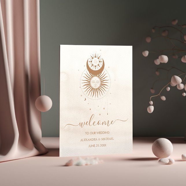 Mystical Gold Celestial Stars Wedding Photo Foam Board (Creator Uploaded)