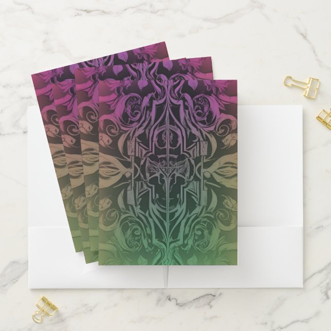 Mystical Gradient Floral Pocket Folder  (In Situ)