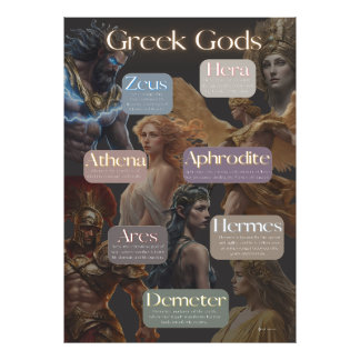 Mystical Greek Gods: Artistic Power Photo Print