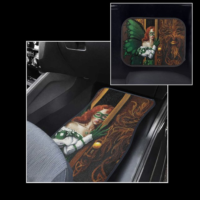 Mystical Green Celtic Fairy Secret Password Irish Car Floor Mat (Creator Uploaded)