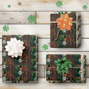 Mystical Green Celtic Fairy Secret Password Irish Wrapping Paper Sheets