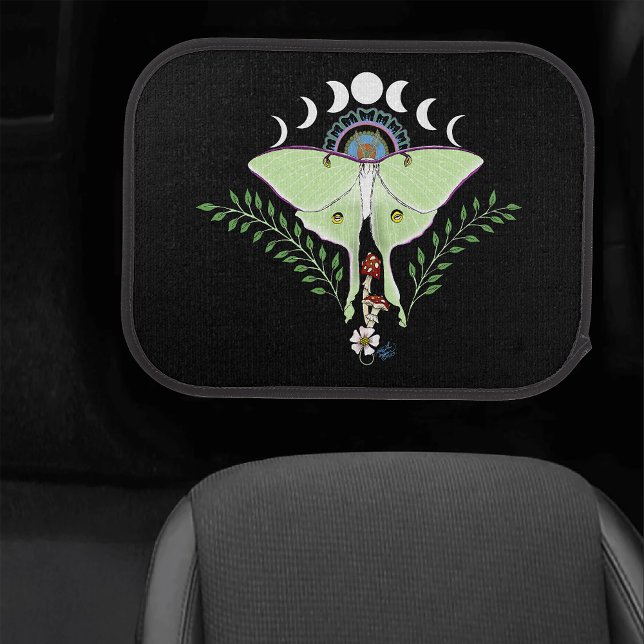 Mystical Green Ethereal Luna Moth Celestial Car Floor Mat (Creator Uploaded)