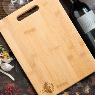 Mystical Green Ethereal Luna Moth Celestial Engraved Cutting Board