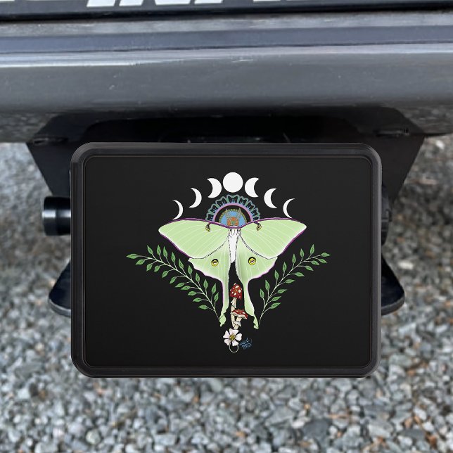 Mystical Green Ethereal Luna Moth Celestial Hitch Cover (Creator Uploaded)
