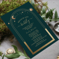 Mystical Green Gold Celestial Bridal Shower