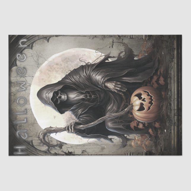 Mystical Grim Reaper Death Tissue Paper (Front)