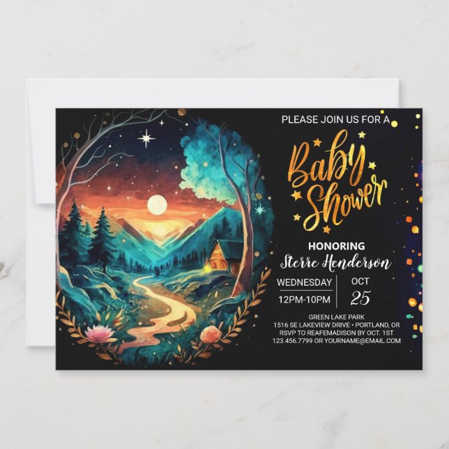 Mystical Grove Enchanted Adventure Baby Shower Invitation (Front)
