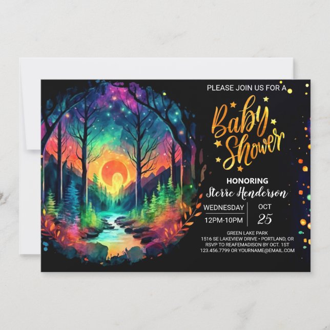 Mystical Grove Enchanted Baby Shower Invitation (Front)