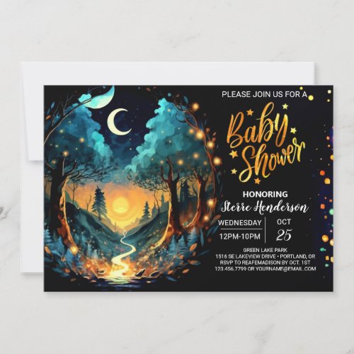 Mystical Grove Enchanted Baby Shower Invitation