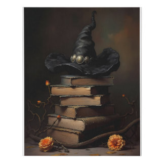 Mystical Halloween Witch’s Hat – Spooky Gothic Faux Canvas Print