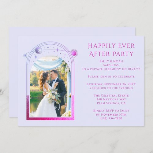 Mystical Happily Ever After Wedding Reception Invitation