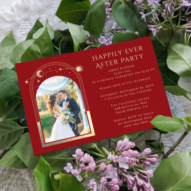 Mystical Happily Ever After Wedding Reception Invitation (Creator Uploaded)
