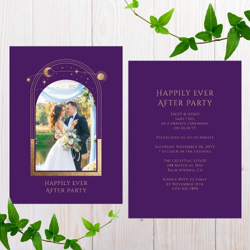 Mystical Happily Ever After Wedding Reception Invitation