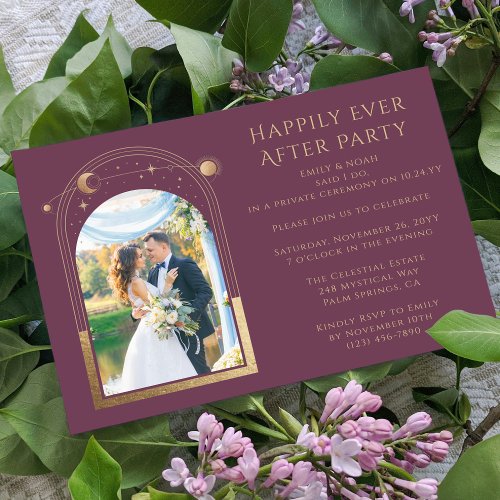 Mystical Happily Ever After Wedding Reception Invitation